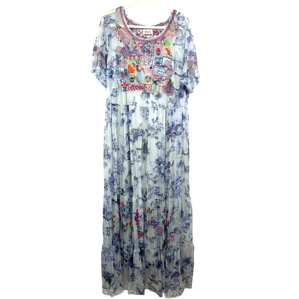 Johnny Was Logan Tiered Mesh Dress Size XXL NWT - Picture 5 of 16